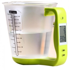 HB-MC600 Measuring Cup Kitchen Scales 600ml cylinder Digital Beaker Host Weigh Temperature Measurement Cups With LCD Display