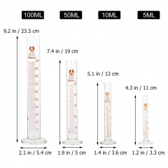 HB-GC 5ml/10ml/50ml/100mlTransparent Measuring Glass Measuring Cylinder