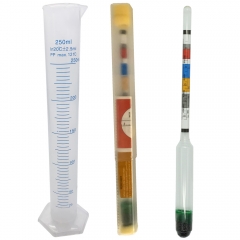 HB-BHC03 Triple Scale Hydrometer with 250ml cylinder Brewed Wine for Home Brewing Making Beer Wine