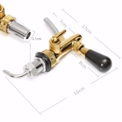 HB-BT07G Gold color Adjustable G5/8 Draft Beer Faucet With Flow Controller Draft Shank Tap Chrome Plating For Keg Tap