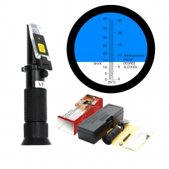 LED-RHW-25Brix ATC alcohol 0-25%Vol 0-40% Brix Refractometer With LED Light