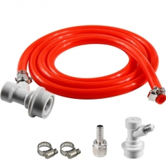 HB-BG516 Beer Gas Line assembly With 5/16" Ball Lock, MFL liquid disconnect with 5.9ft Gas Line For Home Beer Brewing Equipment With Hose