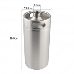HB-BKT36C Stainless Steel mini Growler Spears Beer Spear with beer Tap Faucet With CO2 Injector for 3.6L Beer Growlers