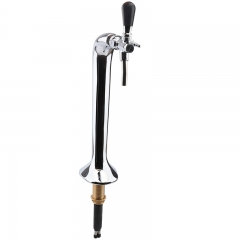 HB-BTT1G Chrome Plated Brass Single Faucet Snake beer tower with one brass beer tap, for European Flow Control Type Tap