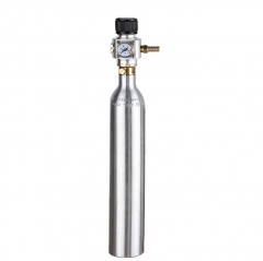 HB-CRP20 Soda Bottle Tank Cylinder with CO2 Charger Kit,2200psi 15MPA High Compressed Bottle & TR21*4 Valve Mini Regulator Beer Kegerator