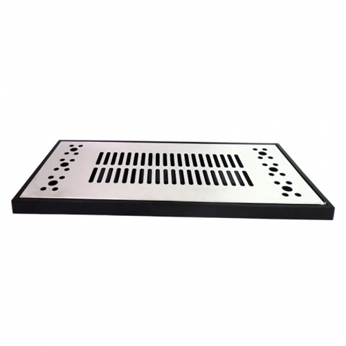 HB-DT20 Stainless Steel Drip Tray Surface Mount Kegerator Draft Tower Drip Tray No Drain Type Long Shape 50x22cm