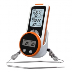 KT-106A Wireless Remote Digital Cooking Food Meat Thermometer with Probe for Smoker Grill BBQ Thermometer