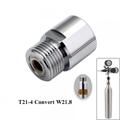 HB-CRP03 Co2 Cylinder Adapter,Soda Water Bottle Adapter T21-4 convert to W21.8 Regulator Home Brewing Beer Keg Connector Accessories