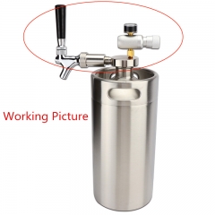 HB-BKT40 Mini growler spears Beer Spear With Tap Faucet with CO2 Injector Premium Fit For 2L/3.6L Keg Growler