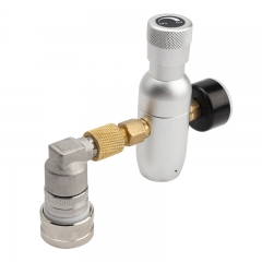 HB-CR36 Mini CO2 Charger Stainless Steel Gas ball lock fitting Portable Beer Keg CO2 Regulator,3/8