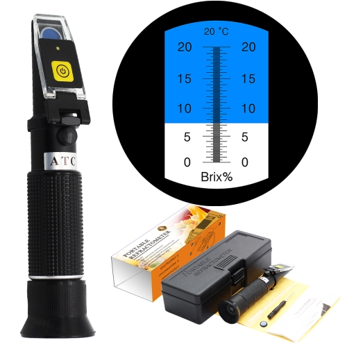 LED-RHB-20 ATC Brix 0-18% Refractometer With LED Light