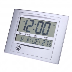 DT-08 LCD Digital Wall Clock With Thermometer Electronic Temperature Meter Calendar Indoor Desk Digital Wall Clock