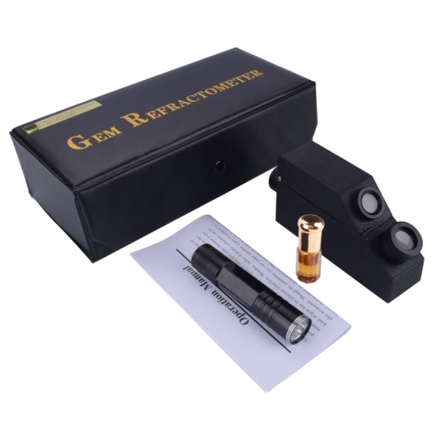 RHG-01 Gem Refractometer Jewelry RHG 1.30-1.81RI Professional Gemstone ldentification Built-in LED Light Diamond Detector Testing Tool