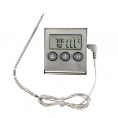 KT-10 Digital Oven Thermometer Kitchen Food Cooking Meat BBQ Probe Thermometer With Timer Water Milk Temperature Cooking Tools