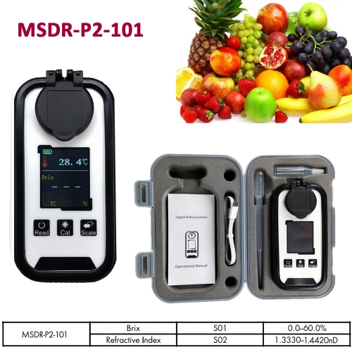 MSDR-P2-101 0-60% Brix Digital Refractometer with ATC Portable Meters Sugar Meter