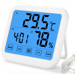 DT-21 Wall mounted easy to read removable probe backlight Thermometer hygrometer Digital humidity MAX MIN Temperature Meter