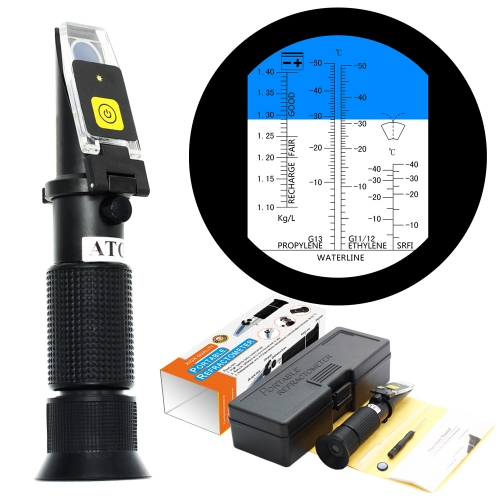 LED-RHA-503 ATC B1.100-1.400sg E-50~0℃ P-50~0℃ C-40~0℃ Refractometer With LED Light