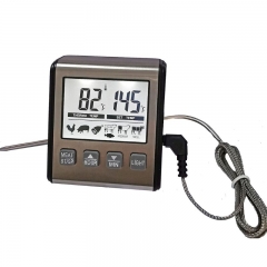 KT-14 Digital Remote Wireless Food Kitchen Oven Thermometer Probe For BBQ Grill Oven Meat Timer Temperature Manually Set