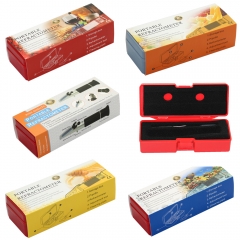 RB-04R Red Color Protable Optical Refractomter Boxes Case with OutLayer Paper Case
