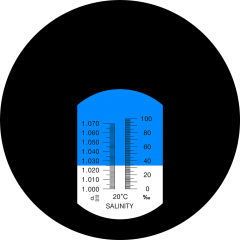 LED-RHS-10 ATC salinity 0-10% 1.000-1.070RI Refractometer With LED Light