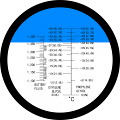 LED-RHA-200 ATC E -60~0℃ P -50~0℃ B:1.100-1.400sg Refractometer With LED Light