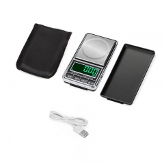 PS33A-100G 100g 0.01g Mini Jewelry Scale USB Charging Pocket Digital Scales 100g/200g/300g/500g 0.01g Precision Electronic Balance LCD Weight Scale