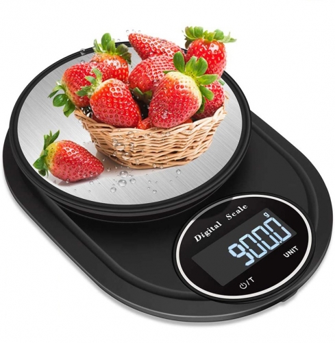 DS10A-5KG 5KG 0.1g Digital Kitchen Scale 11lb/5kg 0.1g Precision Food Diet Scale for Cooking Baking Multifunctional Measure Tools Stainless Steel