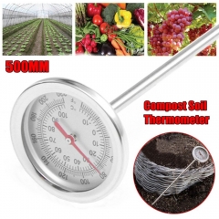 SP-S09 20in Compost Soil Thermometer Premium Stainless Steel Metal Probe Length 500MM 0°～120° / 0°~220°