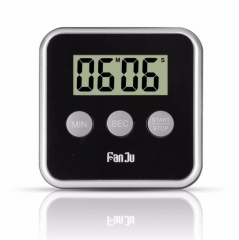 FJ231 LCD Digital Screen Kitchen Timer Square Countdown Alarm with Stand Electronic Cooking Magnet Clock Tools