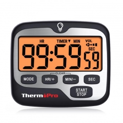 TM-01 Digital Countdown And Countup Timer For Cooking With Clock Function Big Backlight Display