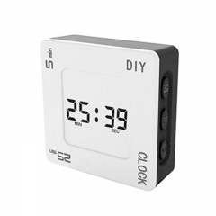 TM-128 DIY Time Management Pomodoro Timer Square Alarm Clock Vibration Flashing Backlight Timer Reminder for Students