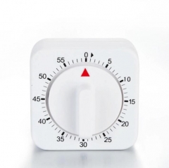 TM-104 60 Minutes Kitchen Timer Count Down Alarm Reminder White Square Mechanical Timer for Kitchen Food Preparation Baking