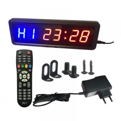 TM-126 Timer Stopwatch with Remote for Gym Fitness Training Ideal Interval Timer Clock ，with Wall Mount Brackets