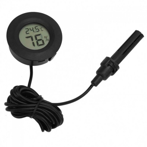 DT-203 Round Shape Digital Thermometer Hygrometer with 1.5 Meter Probe