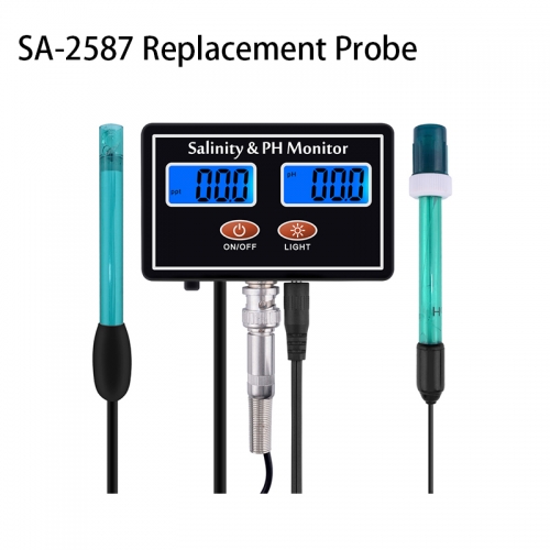 SA-2587 PH Meter Electrodes Replacement Probe Collection Water Quality Purity Tester Removable Instrument for Aquarium Common Use
