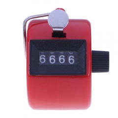 MC-001R 4 Digit Number Mini Hand Held Tally Counter Digital Golf Clicker Manual Training Counting Max. 9999 Counter