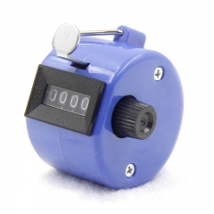 MC-001Blue Blue Color 4 Digit Number Mini Hand Held Tally Counter Digital Golf Clicker Manual Training Counting Max. 9999 Counter