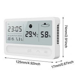 DT-65 Indoor Room Weather Station LCD Electronic Temperature Humidity Meter Digital Thermometer Hygrometer Alarm Clock dropshipping