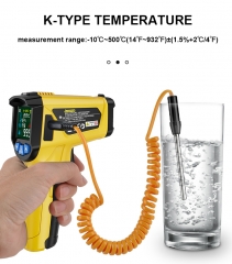 MESTEK Digital infrared Thermometer IR laser Temperature Gun -50~800C LCD Screen Humidity Meter Pyrometer infrared thermometer