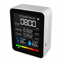 AQ-102 CO2 NEW Meter Co2 Sensor Detector Air Quality Monitor Air Analyzer with Temperature Humidity Display for HCHO TOVC TEMP And HUMI
