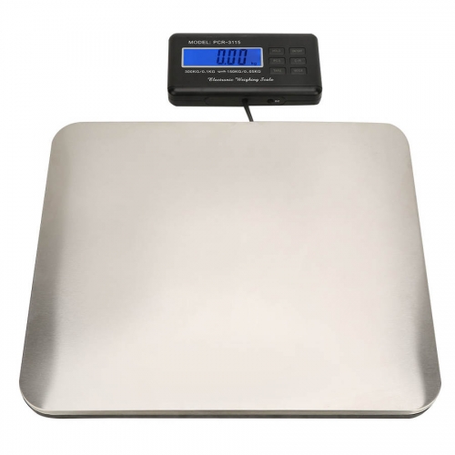 PCR-3115-NEW 300 Kg Electronic Floor Scale Heavy Duty 660 Lb x 0.1 Lb Postal Scale LCD Digital Platform Weight Scale Balance Measuring Tool