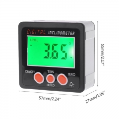 DD-I7434 Digital Inclinometer Electronic Protractor Aluminum Alloy Shell Bevel Box Angle Gauge Meter Measuring tool