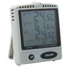 AZ 87792 Large Display IN/OUT Thermo & Humidity Monitor with External Temperature probe