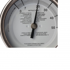 Bimetal thermometer for maple syrup