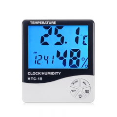 HTC-18 Household Multi-function Alarm Clock Min/max Thermometer