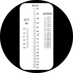 RHB-90 ATC Honey 58-90%Brix 38-43Be 12-27%Water optical refractometer