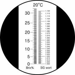 1.000-1.120 WortSG 0-32% Brix optical ATC beer refractometer RHB-32SG-1