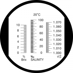 RHBS-10 ATC 0-10% Brix 0-10% salinity 1.000-1.070RI Optical Refractometer