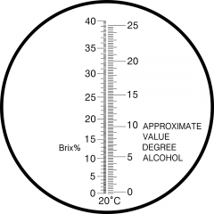 RHW-25Brix ATC alcohol 0-25%Vol 0-40% Brix optical wine refractometer