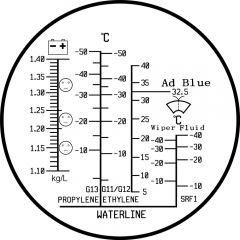 RHA-503N ATC Adblue 5-40% B1.10-1.40 sg E-50~0℃ P-50~0℃ W-40~0℃ optical antifreeze battery urea wiper fluid refractometer